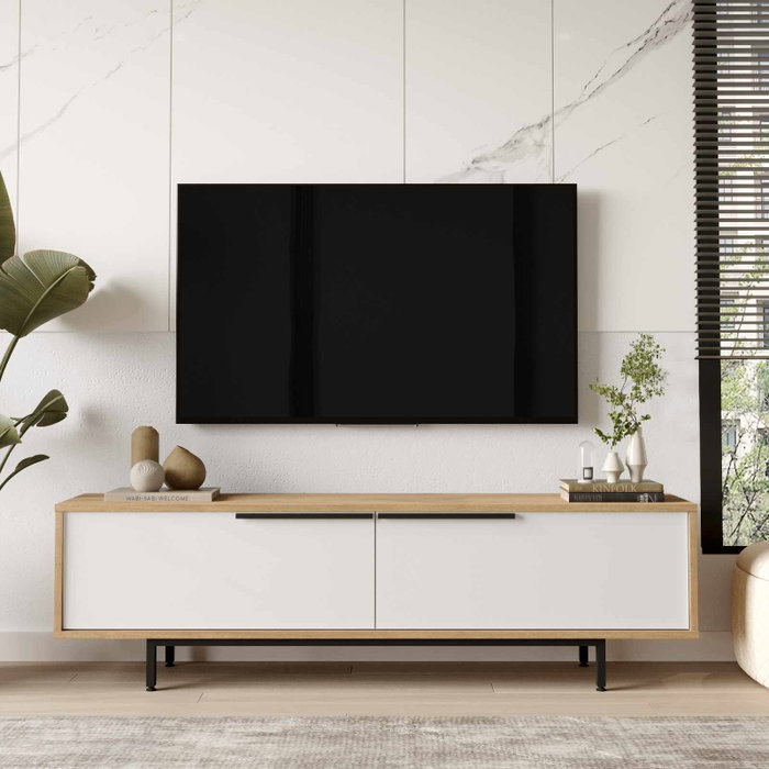Hanah Home Soporte para TV Boh1-Sw Natural y Blanco Hanah Home Soporte para TV Boh1-Sw Natural y Blanco